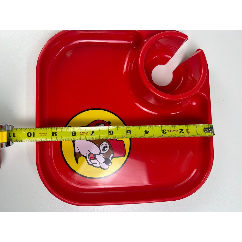 Buccees Red Snack Tray Cup Holder Beaver Logo - Picture 3 of 5